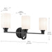 Myhouse Lighting Kichler - 55226BK - Three Light Bath - Gioe - Black