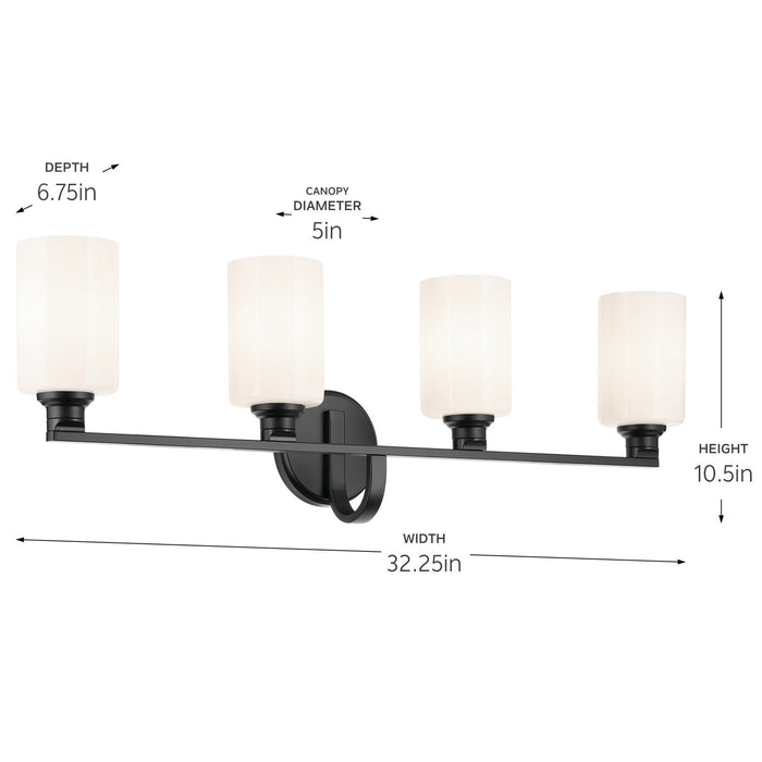 Myhouse Lighting Kichler - 55227BK - Four Light Bath - Gioe - Black