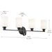 Myhouse Lighting Kichler - 55227BK - Four Light Bath - Gioe - Black