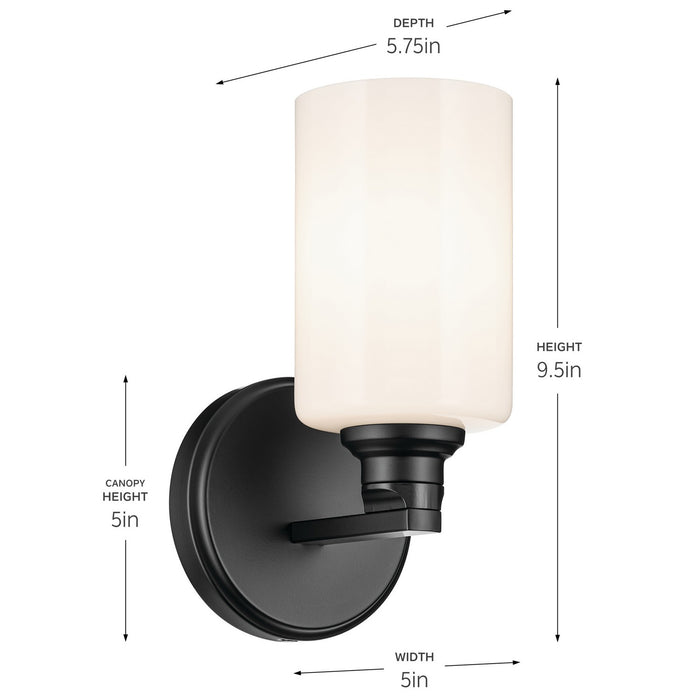 Myhouse Lighting Kichler - 55224BK - One Light Wall Sconce - Gioe - Black