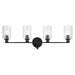 Myhouse Lighting Kichler - 55227BKFLU - Four Light Bath - Gioe - Black