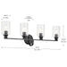 Myhouse Lighting Kichler - 55227BKFLU - Four Light Bath - Gioe - Black