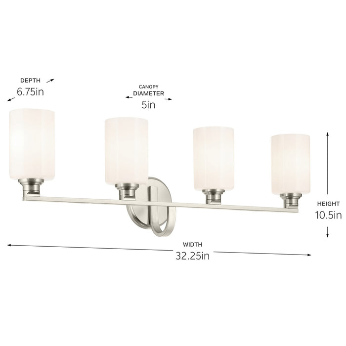 Myhouse Lighting Kichler - 55227NI - Four Light Bath - Gioe - Brushed Nickel