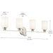 Myhouse Lighting Kichler - 55227NI - Four Light Bath - Gioe - Brushed Nickel