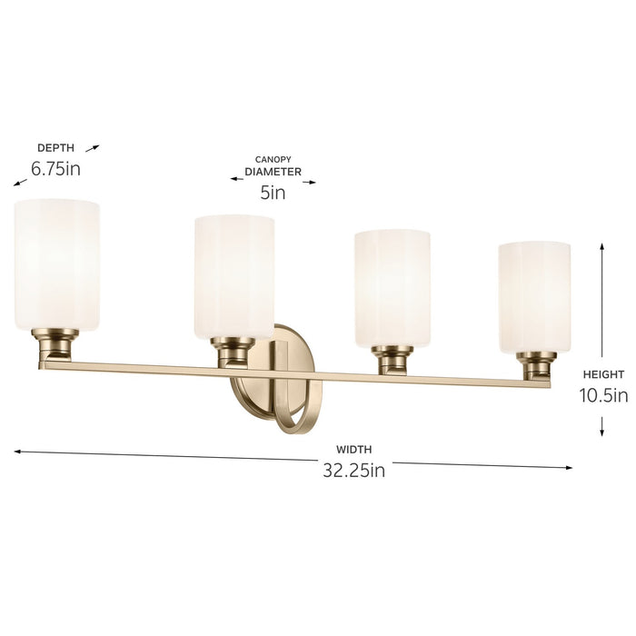 Myhouse Lighting Kichler - 55227CPZ - Four Light Bath - Gioe - Champagne Bronze