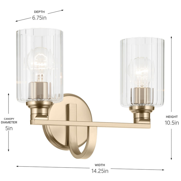 Myhouse Lighting Kichler - 55225CPZFLU - Two Light Bath - Gioe - Champagne Bronze