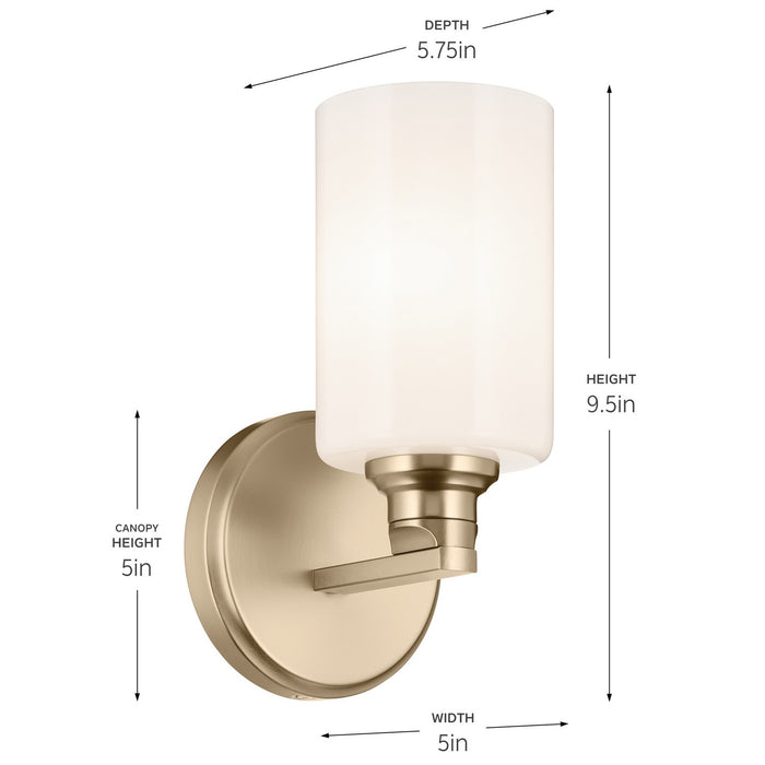 Myhouse Lighting Kichler - 55224CPZ - One Light Wall Sconce - Gioe - Champagne Bronze