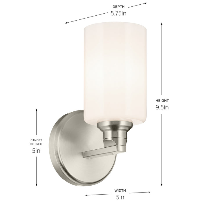 Myhouse Lighting Kichler - 55224NI - One Light Wall Sconce - Gioe - Brushed Nickel