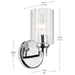Myhouse Lighting Kichler - 55224CHFLU - One Light Wall Sconce - Gioe - Chrome