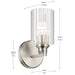 Myhouse Lighting Kichler - 55224NIFLU - One Light Wall Sconce - Gioe - Brushed Nickel