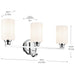 Myhouse Lighting Kichler - 55226CH - Three Light Bath - Gioe - Chrome