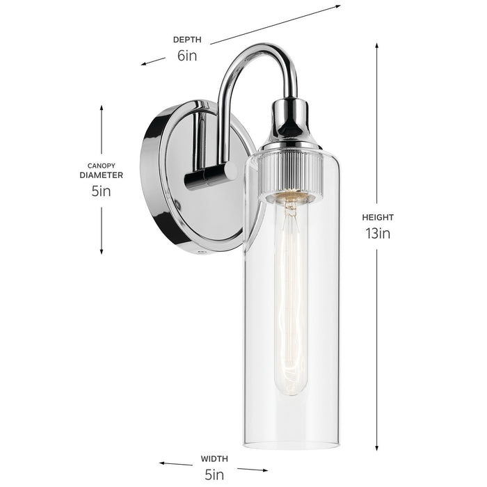 Myhouse Lighting Kichler - 55209CH - One Light Wall Sconce - Kavi - Chrome