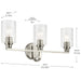 Myhouse Lighting Kichler - 55226NIFLU - Three Light Bath - Gioe - Brushed Nickel