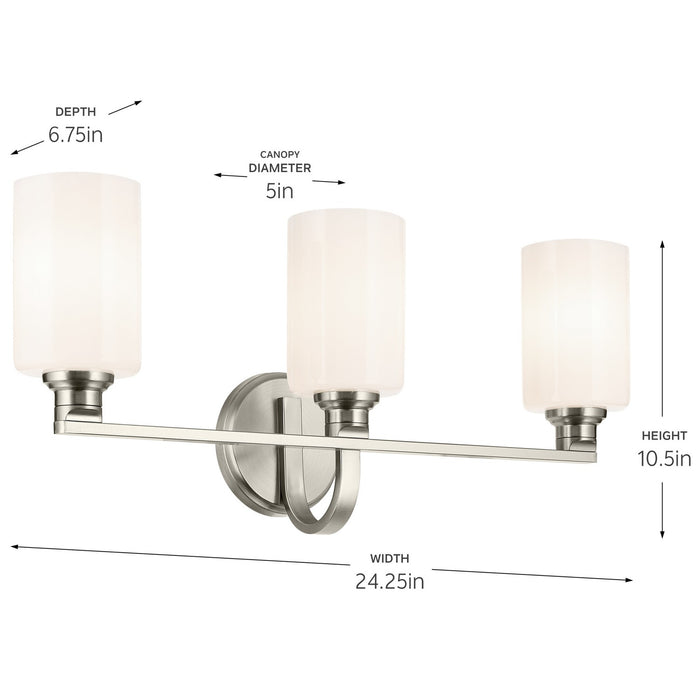 Myhouse Lighting Kichler - 55226NI - Three Light Bath - Gioe - Brushed Nickel