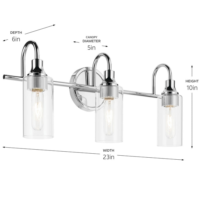 Myhouse Lighting Kichler - 55211CH - Three Light Bath - Kavi - Chrome