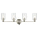 Myhouse Lighting Kichler - 55227NIFLU - Four Light Bath - Gioe - Brushed Nickel