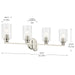 Myhouse Lighting Kichler - 55227NIFLU - Four Light Bath - Gioe - Brushed Nickel