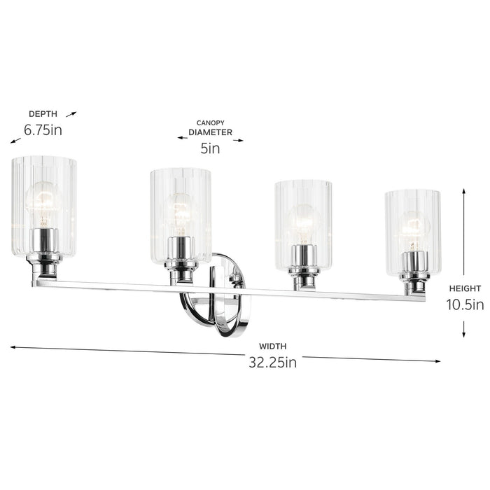 Myhouse Lighting Kichler - 55227CHFLU - Four Light Bath - Gioe - Chrome