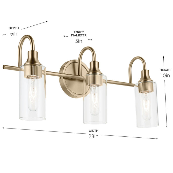 Myhouse Lighting Kichler - 55211CPZ - Three Light Bath - Kavi - Champagne Bronze