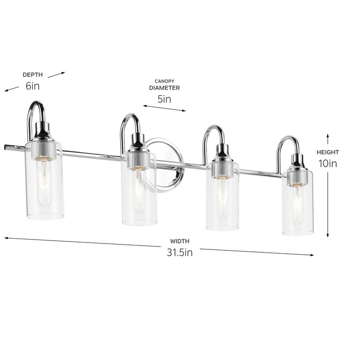 Myhouse Lighting Kichler - 55212CH - Four Light Bath - Kavi - Chrome