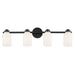 Myhouse Lighting Kichler - 55203BK - Four Light Bath - Shae - Black