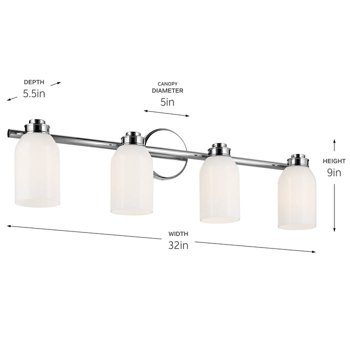 Myhouse Lighting Kichler - 55203CH - Four Light Bath - Shae - Chrome
