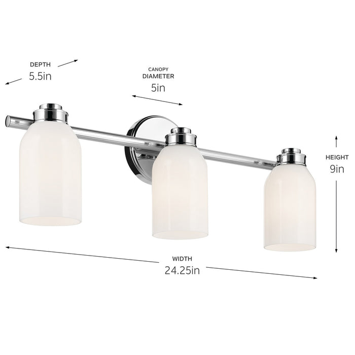 Myhouse Lighting Kichler - 55202CH - Three Light Bath - Shae - Chrome