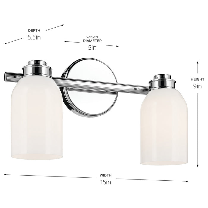 Myhouse Lighting Kichler - 55201CH - Two Light Bath - Shae - Chrome