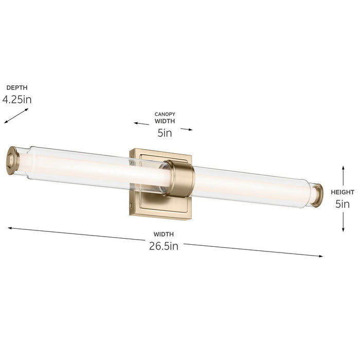 Myhouse Lighting Kichler - 55238CPZLED - LED Linear Bath - Laurene - Champagne Bronze