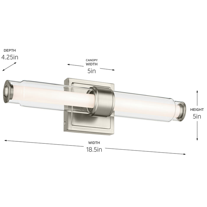 Myhouse Lighting Kichler - 55237NILED - LED Bath Bar - Laurene - Brushed Nickel