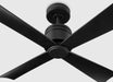 Myhouse Lighting Visual Comfort Fan - 4LNCR44MBK - 44"Ceiling Fan - Launceton 44 - Midnight Black