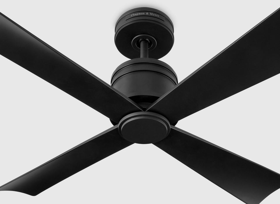 Myhouse Lighting Visual Comfort Fan - 4LNCR44MBK - 44"Ceiling Fan - Launceton 44 - Midnight Black