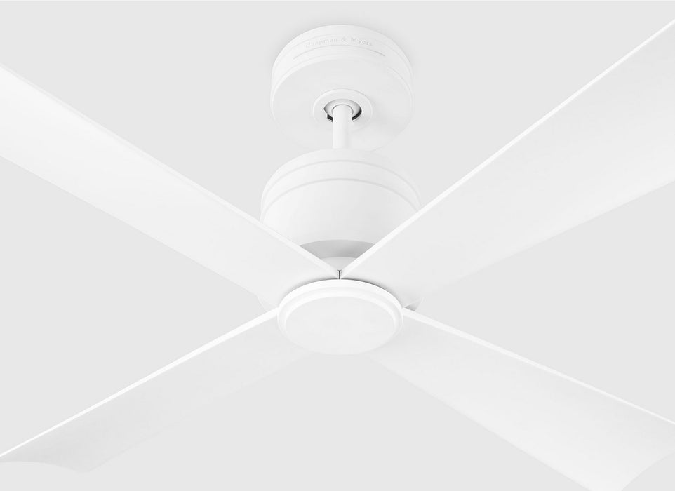 Myhouse Lighting Visual Comfort Fan - 4LNCR44RZW - 44"Ceiling Fan - Launceton 44 - Matte White