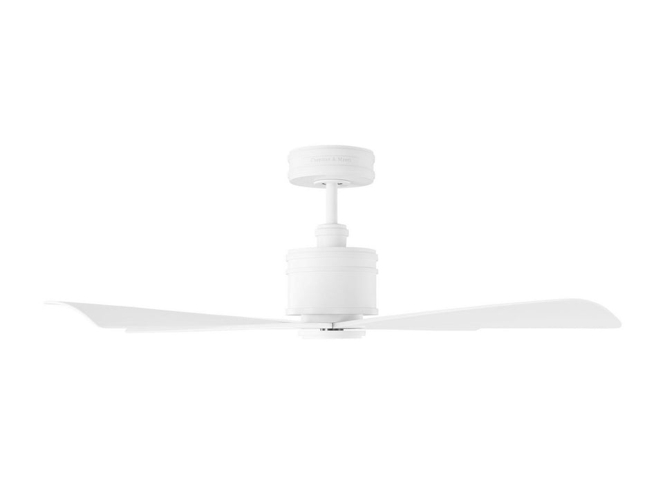 Myhouse Lighting Visual Comfort Fan - 4LNCR44RZW - 44"Ceiling Fan - Launceton 44 - Matte White