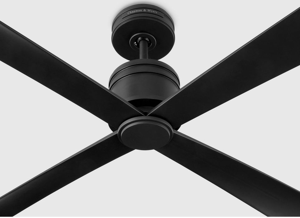 Myhouse Lighting Visual Comfort Fan - 4LNCR72MBK - 72"Ceiling Fan - Launceton 72 - Midnight Black