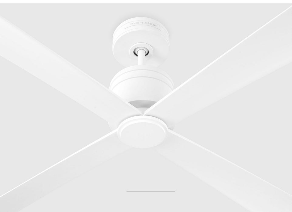 Myhouse Lighting Visual Comfort Fan - 4LNCR72RZW - 72"Ceiling Fan - Launceton 72 - Matte White