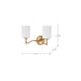 Myhouse Lighting Nuvo Lighting - 60-8202 - Two Light Vanity - Liam - Burnished Brass