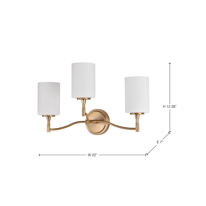 Myhouse Lighting Nuvo Lighting - 60-8203 - Three Light Vanity - Liam - Burnished Brass