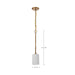 Myhouse Lighting Nuvo Lighting - 60-8205 - One Light Mini Pendant - Liam - Burnished Brass