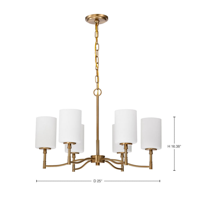 Myhouse Lighting Nuvo Lighting - 60-8206 - Six Light Chandelier - Liam - Burnished Brass