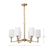 Myhouse Lighting Nuvo Lighting - 60-8206 - Six Light Chandelier - Liam - Burnished Brass