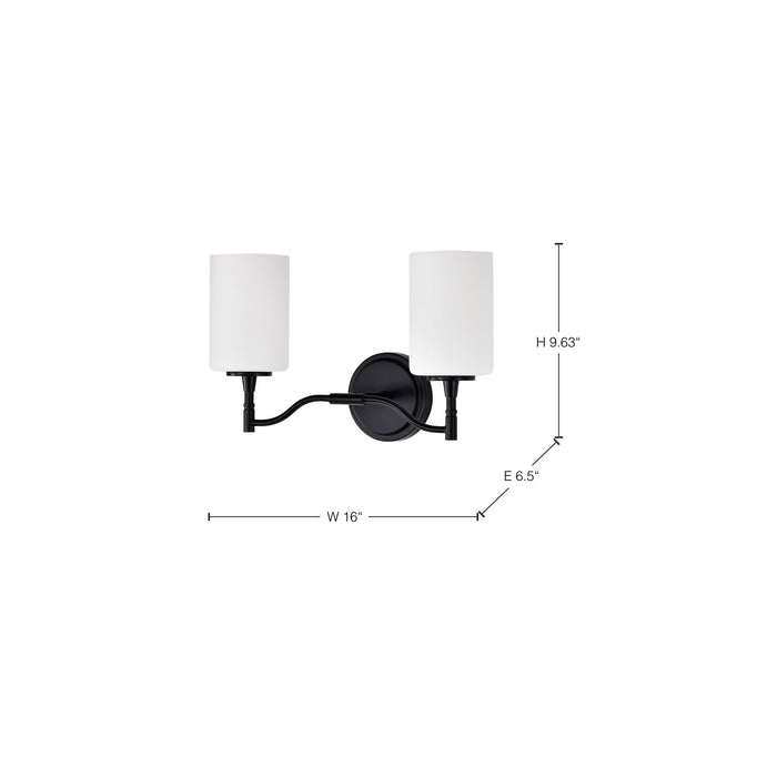 Myhouse Lighting Nuvo Lighting - 60-8212 - Two Light Vanity - Liam - Matte Black