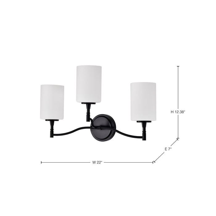 Myhouse Lighting Nuvo Lighting - 60-8213 - Three Light Vanity - Liam - Matte Black