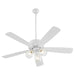 Myhouse Lighting Quorum - 4525-0308 - 52"Ceiling Fan - Ovation - Studio White