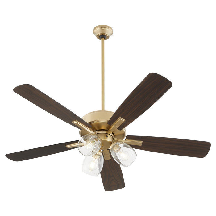 Myhouse Lighting Quorum - 4525-0380 - 52"Ceiling Fan - Ovation - Aged Brass