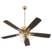 Myhouse Lighting Quorum - 4525-0380 - 52"Ceiling Fan - Ovation - Aged Brass