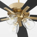 Myhouse Lighting Quorum - 4525-0380 - 52"Ceiling Fan - Ovation - Aged Brass