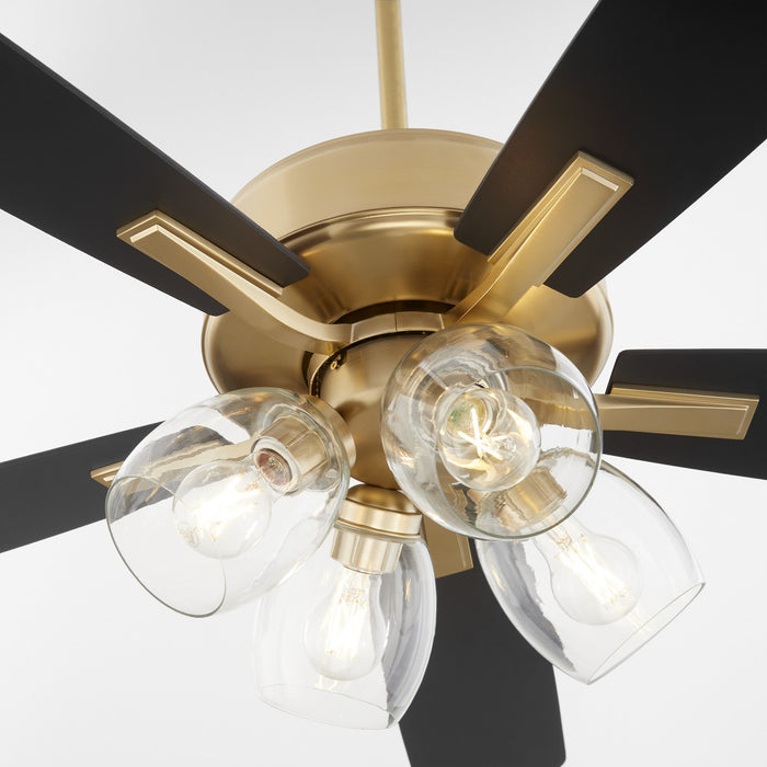 Myhouse Lighting Quorum - 4525-0480 - 52"Ceiling Fan - Ovation - Aged Brass