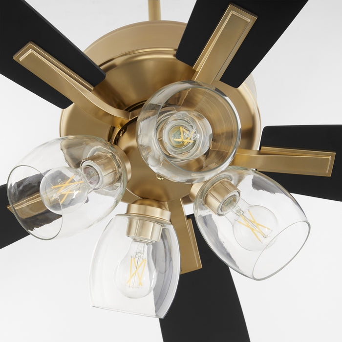 Myhouse Lighting Quorum - 4525-0480 - 52"Ceiling Fan - Ovation - Aged Brass
