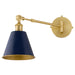 Myhouse Lighting Quorum - 5320-1-3280 - One Light Wall Mount - Bailey - Blue w/ Aged Brass